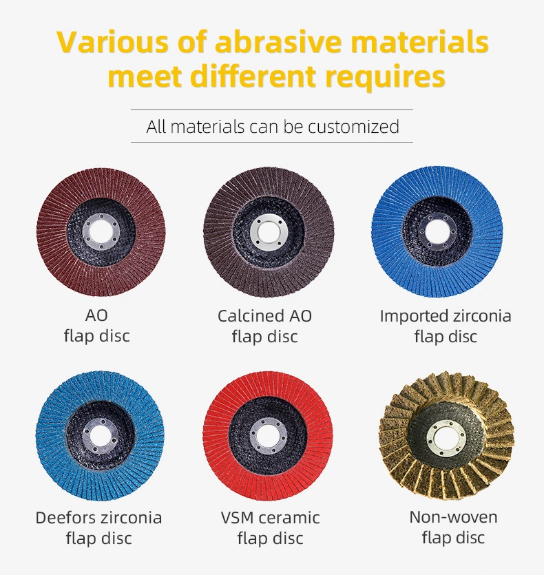 115mm 4 1/2 Inch 60 Grit Zirconia Abrasive Sanding Flap Disc Grinding Discs