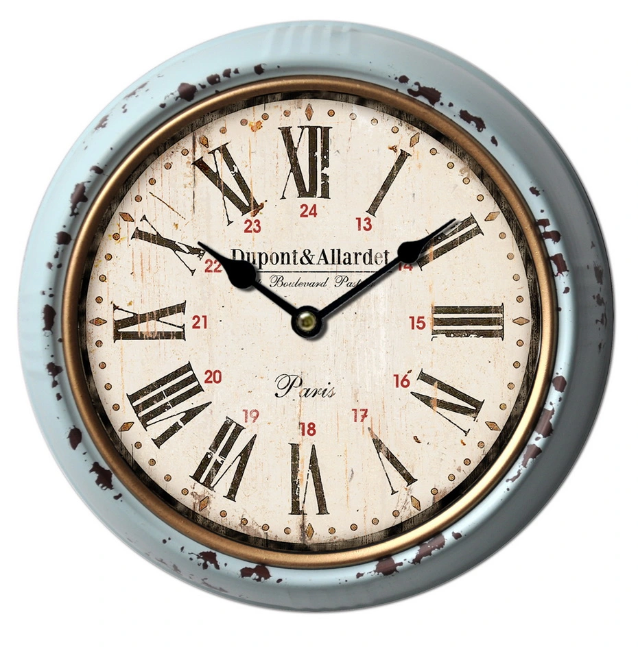 Estilo retro Hierro Metal Reloj de pared Antique Design