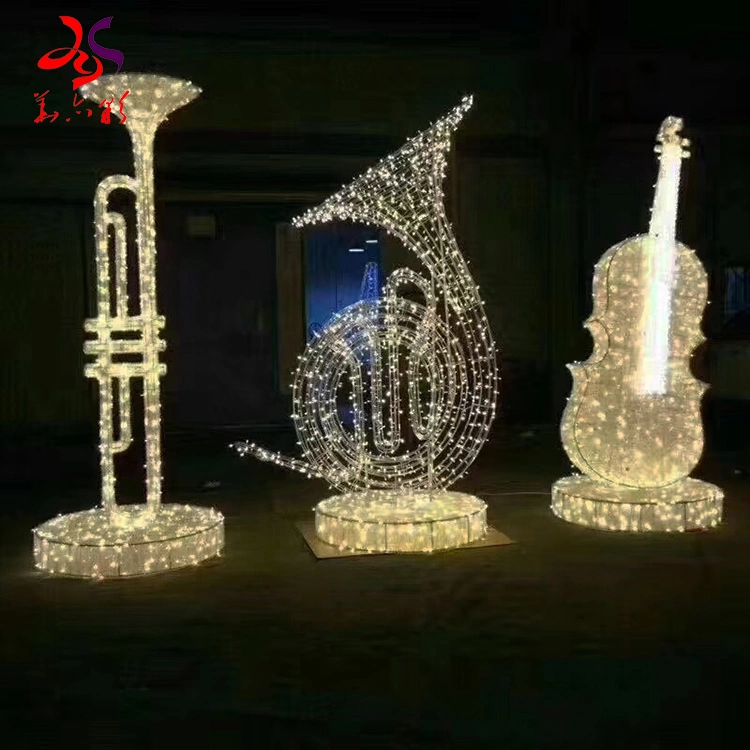 La escultura decorativa Motif Instrumentos Musicales LED luz para la decoración de eventos