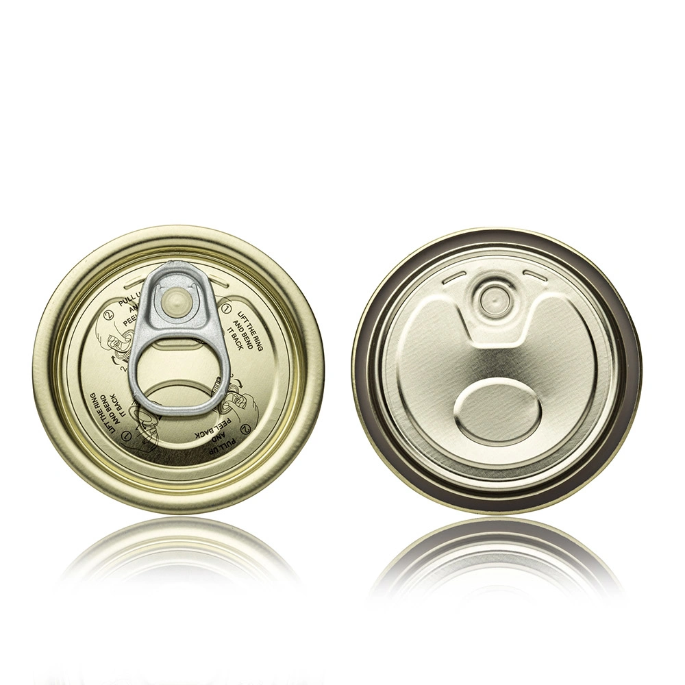 #202 52,5mm mayorista Hongbo fácil abrir las tapas de metal extremo de Tin/TFS Tapa para latas de alimentos