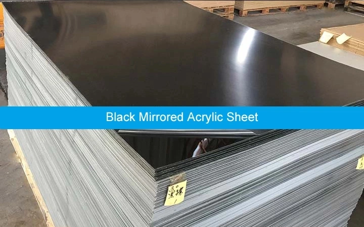 Yingchuang Black Mirror Colored PMMA Acrylic 1mm Self Adhesive 2 Side Plastic Customized Mirror Sheets