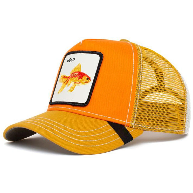 5 panneau animal casquette de baseball Cartoon crème solaire filet brodé Trucker Chapeau de loup panthère noir