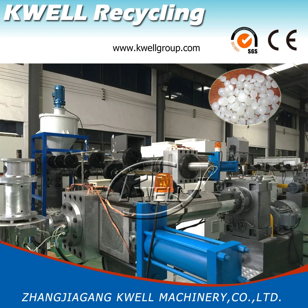 EVA/ABS/PP Waste Plastic Recycling Machine Granulating Line Force Feeder PE Pelletizing Extruder Plastic Granulator