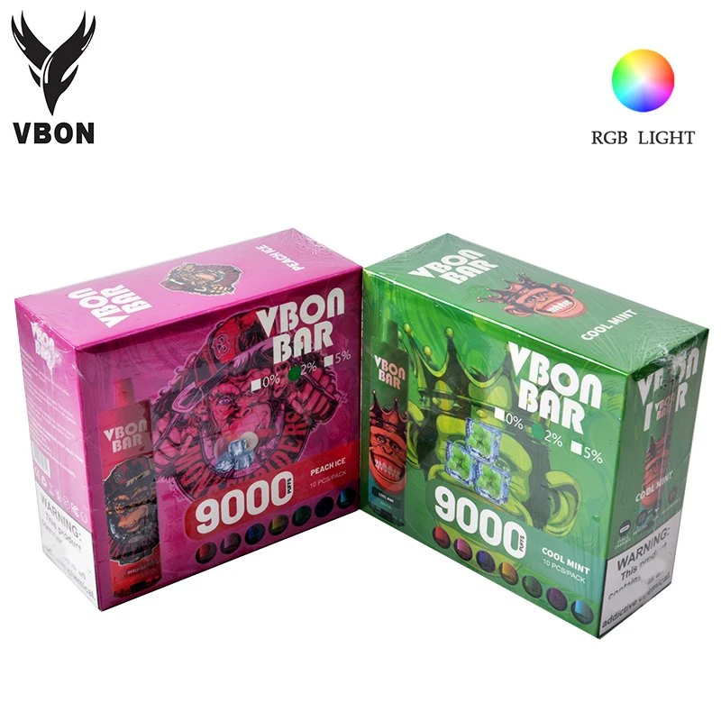 9000 Puffs RGB Disposable Nic0%2%5% Multi-Fruit Flavor 30 Series Mechanical E-Cigarette Vape