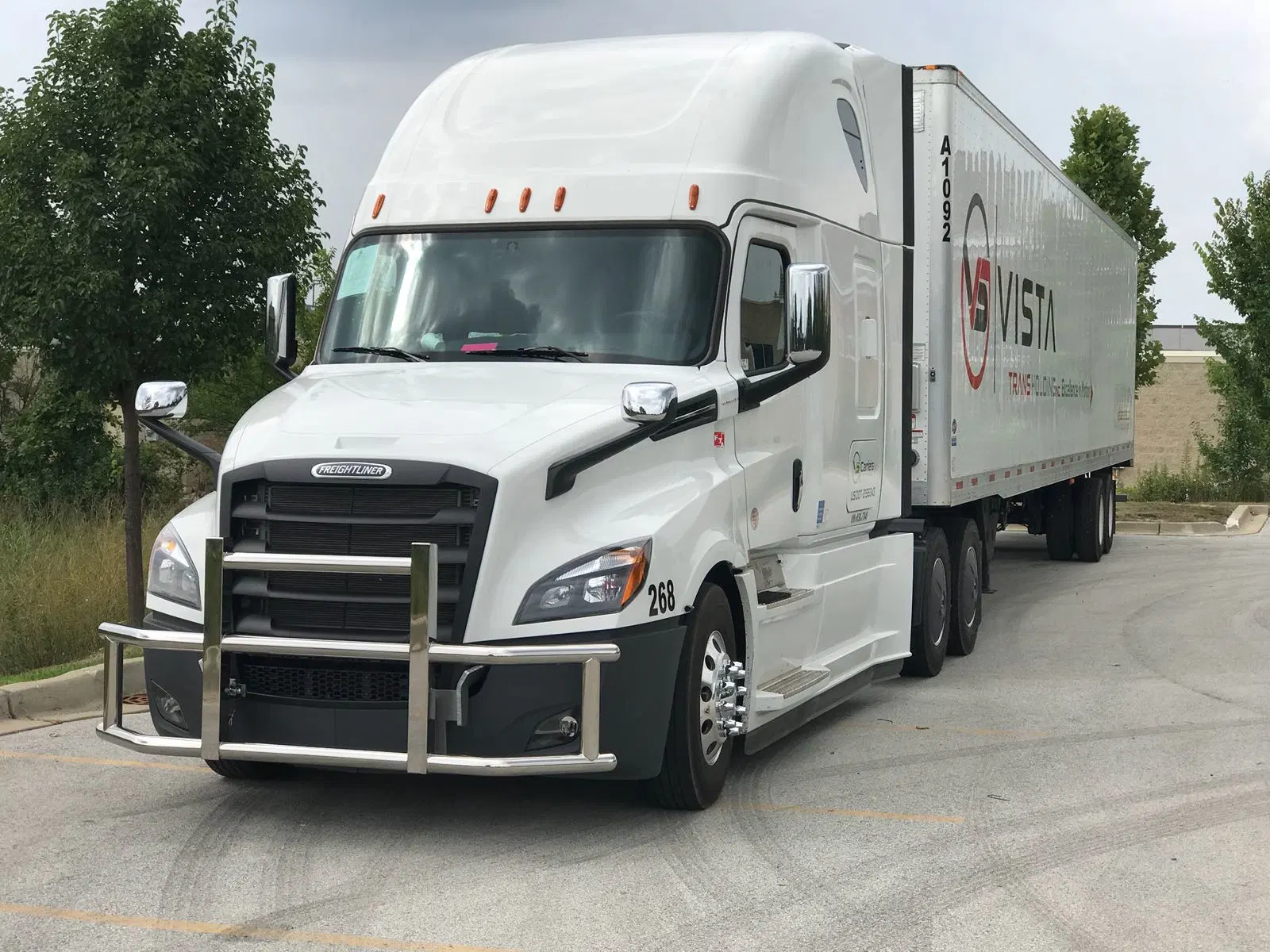 Mit Halterungen American Semi Truck Front Bumper Deer Grille Guard Für Kenworth T680 Peterbilt Freightliner Cascadia Volvo VNL