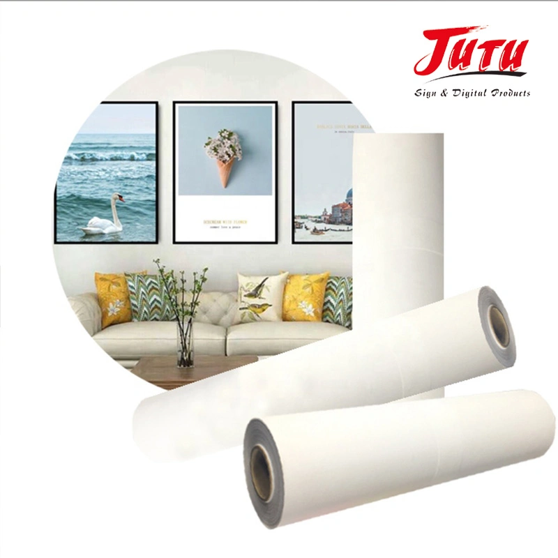 Jutu Glossy/Matte Eco-Solvent Waterproof Polyester Canvas Inkjet Painting Canvas