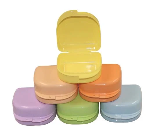 Orthodontic Braces Case Colorful Mouthguard Retainer Case Orthodontic Denture Storage Box