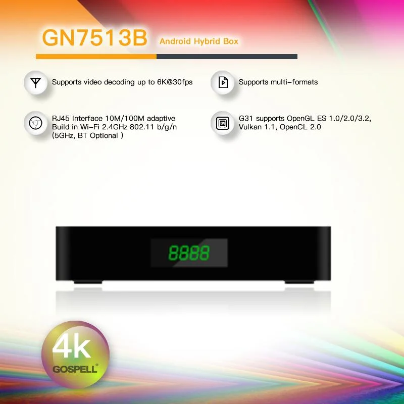 Caixa de TV Híbrida Android 10.0 com Sintonizador DVB T2 Integrado, 2GB de RAM e 16GB de Armazenamento, Reprodutor de Mídia Allwinner H313 Quad Core, Caixa de TV HD