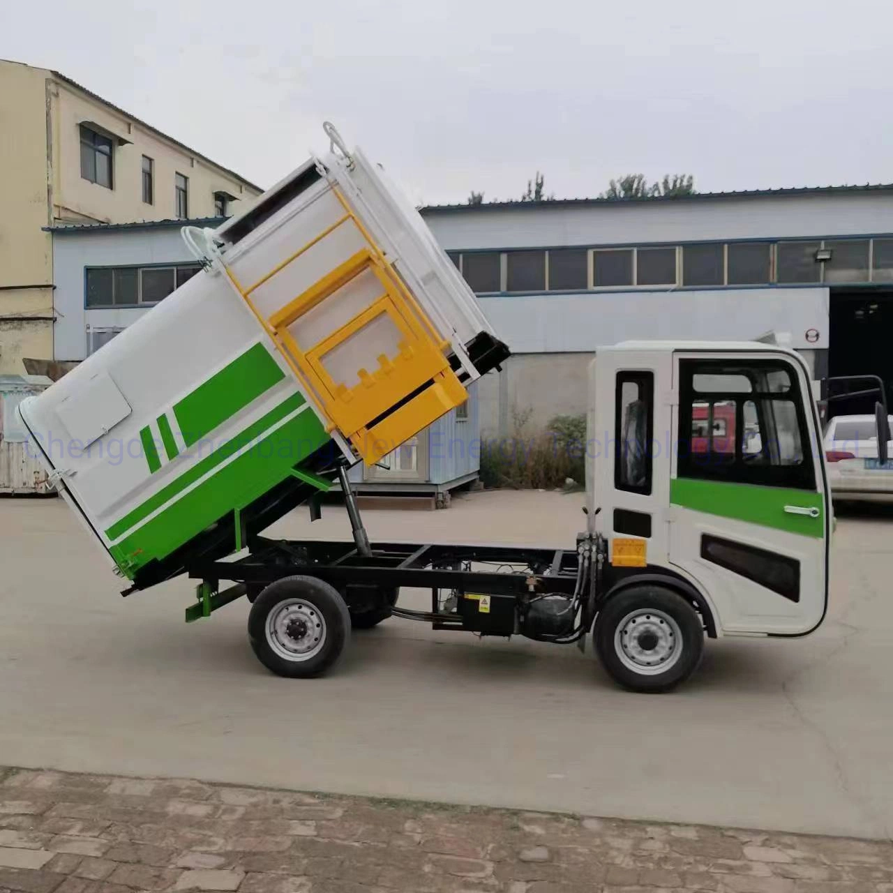 Elektrische Müll Transport Dump Truck Side Loading Müll Kipper Truck Kleiner Müllabfuhr-Lkw