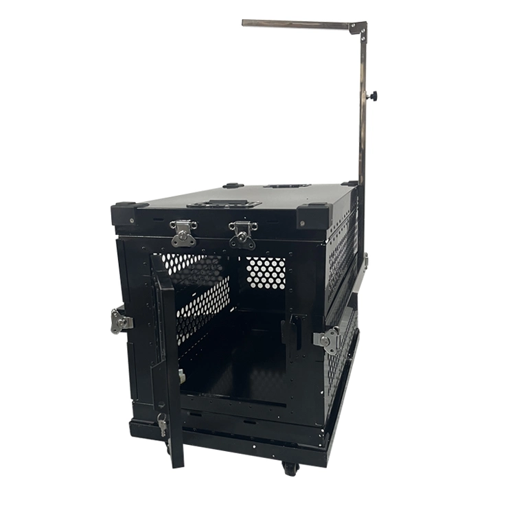 40" Caja de Perrera Plegable de Aluminio Iata de Metal para Perros