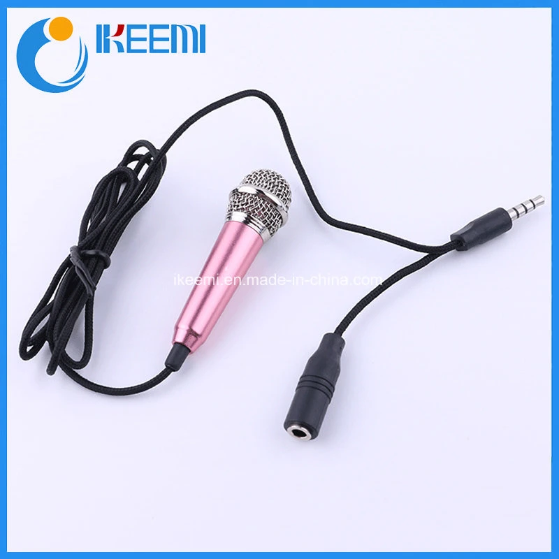 Mini Condenser Microphone Karaoke Voice Recording Mobile Phone Computer Sing Miniature Mic Microphone