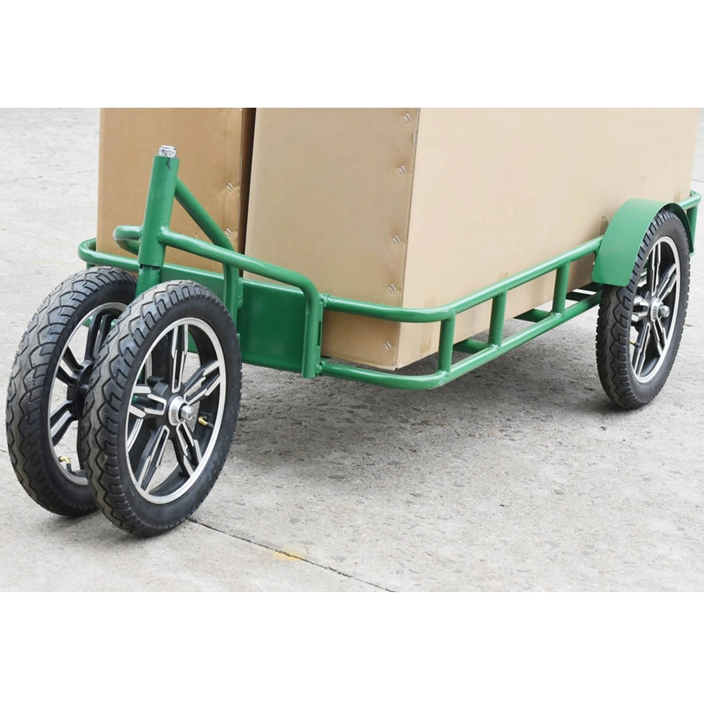 16" Elektro-Fahrrad Motorrad Farm Anhänger Stahl Gepäckanhänger 4 Räder eBike Cargo Trailer Max Last 500kg