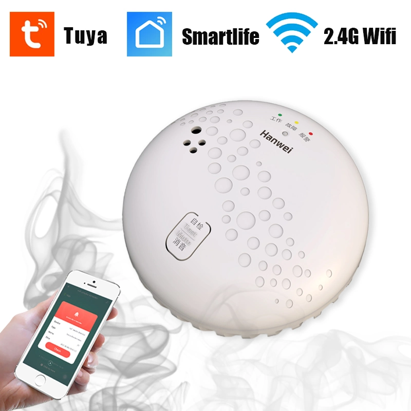 Tuya WiFi The Independent Photoelectric Smoke Fire Detection Alarm Dual Optical Alarm