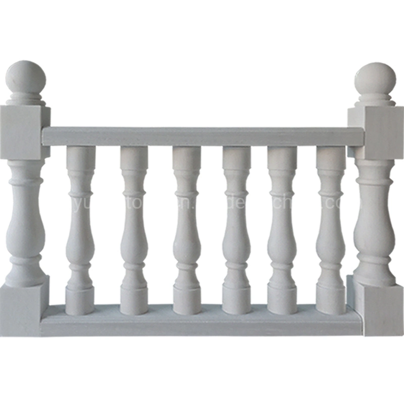 Natural Building Stone Marble Balcony Balustrade, White Marble Stair Railing