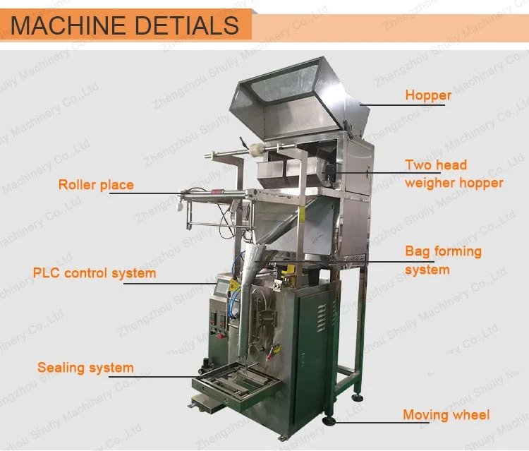 Multi Function Automatic Two Heads Scale Pouch Granule Packing Machine