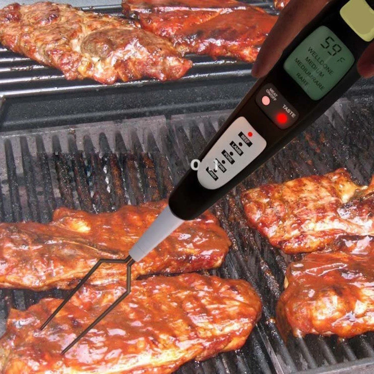 Digital Ultra termómetro de carne alimentos horquilla de la sonda de temperatura modos digital de cocina para cocinar asar BBQ BL13898