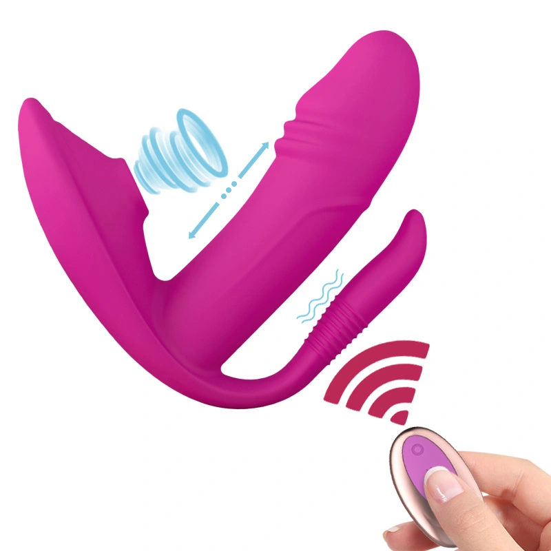 Wearable Sucking Vibrator Female Thrusting Sex Toy Wireless Remote Control Vibratorfor Women