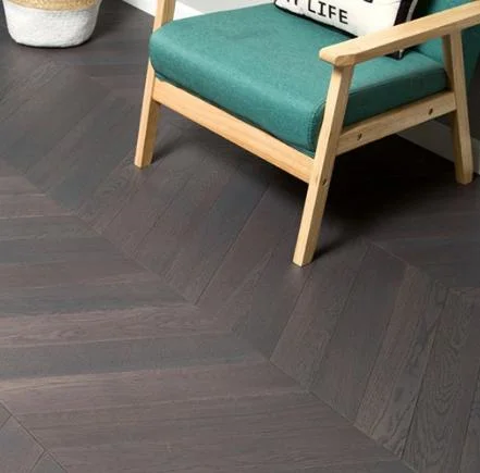 Dark Color Flat Surface American Walnut Herringbone Wood Flooring