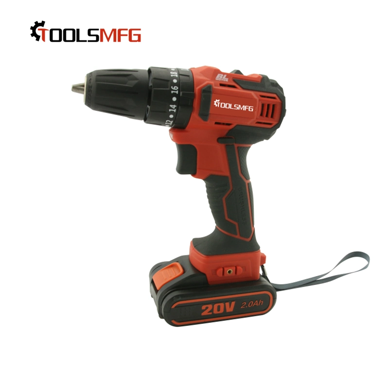 Toolsmfg 20V sin escobillas inalámbrico taladro de percusión con certificado GS