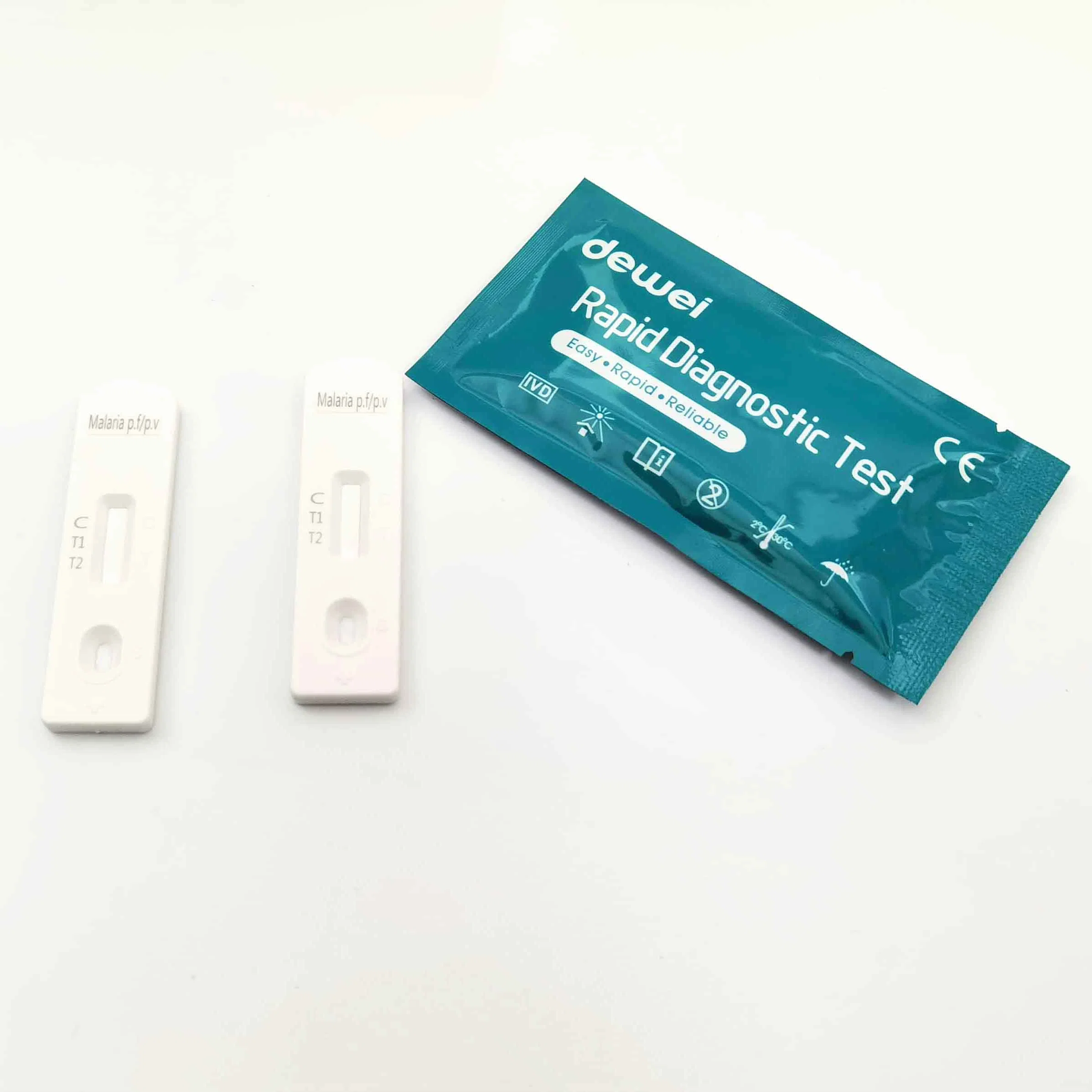 Kit de test rapide Malaria PF/Pan sur les antigènes de l'échantillon de sang total.