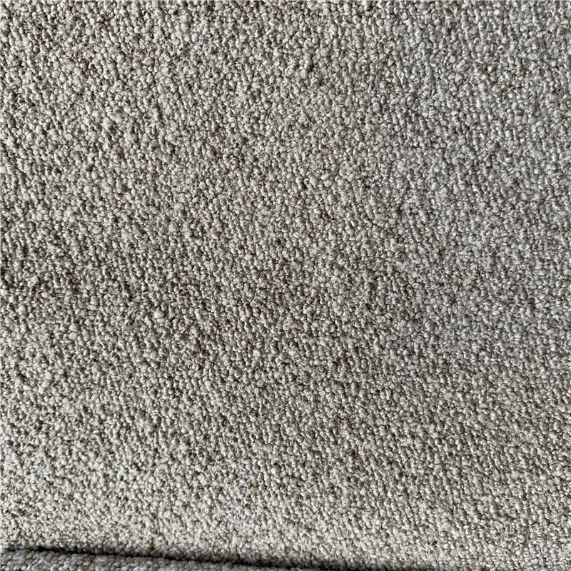 Decorative Little Boucle Plush Surface Coating Woven Fabric for Upholstery Furniture Sofa Chair