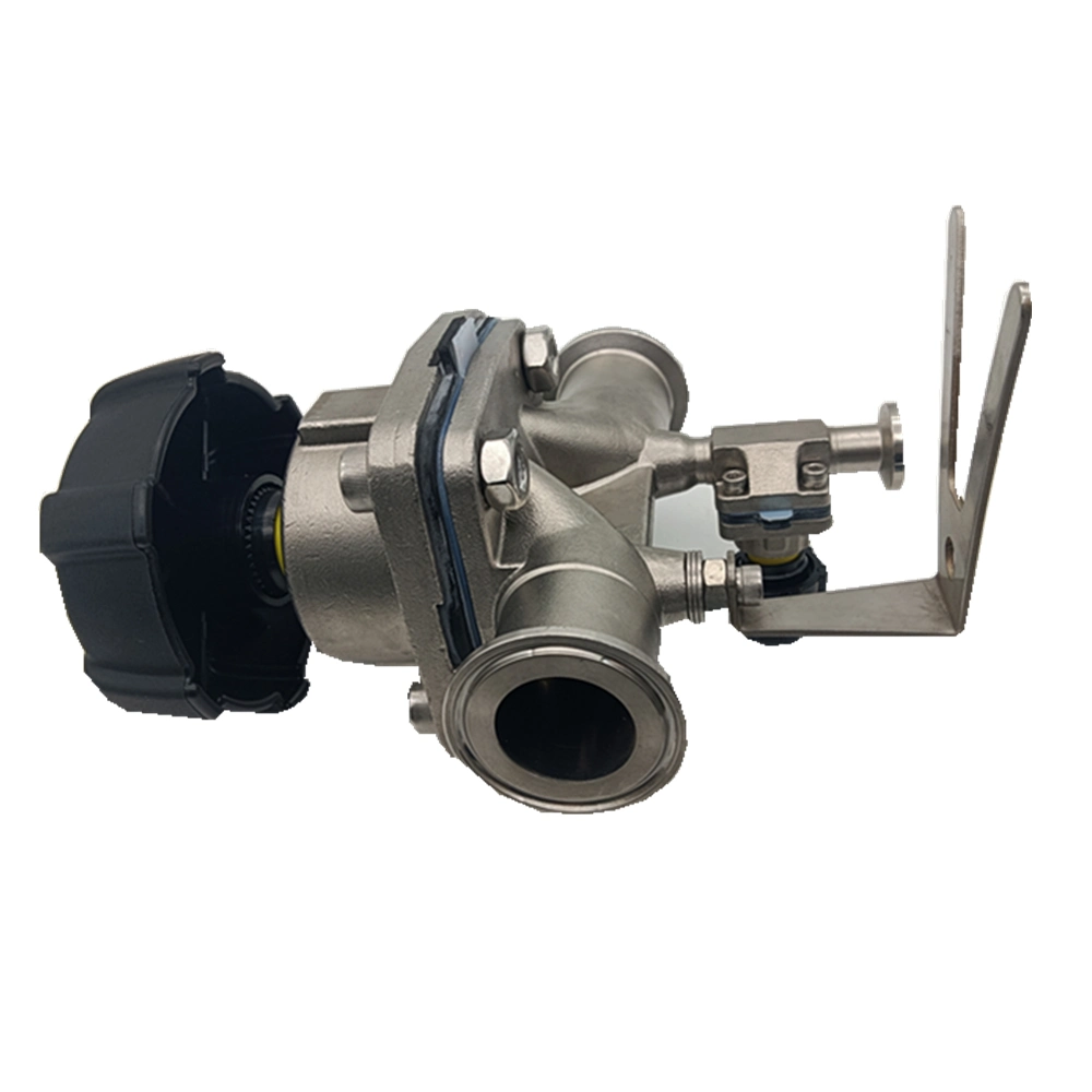 SS316L Sanitary Straight Way Diaphragm Valve with Aseptic Sampling Bore