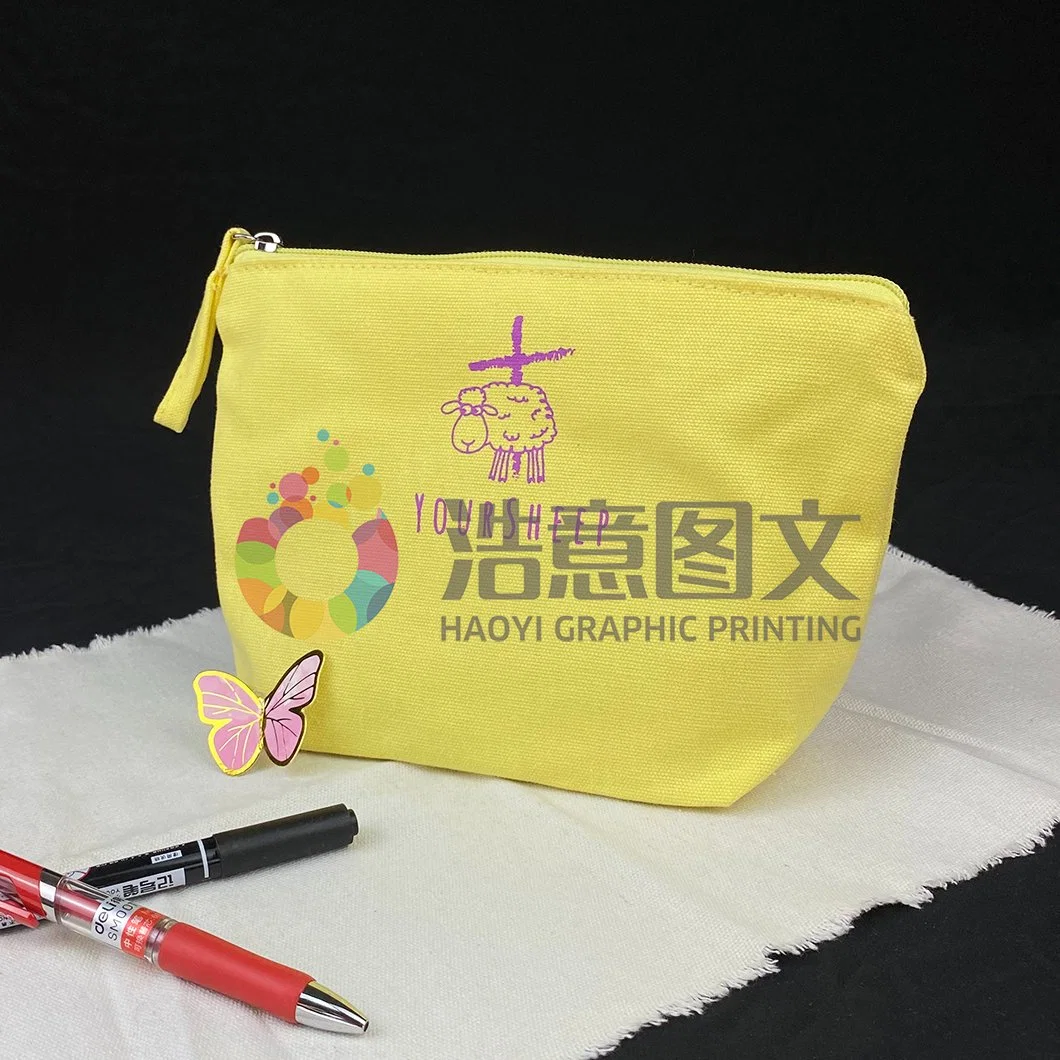 Color Printing Zipper Canvas Stationery Pen Bag/Cosmetics Storage Bag