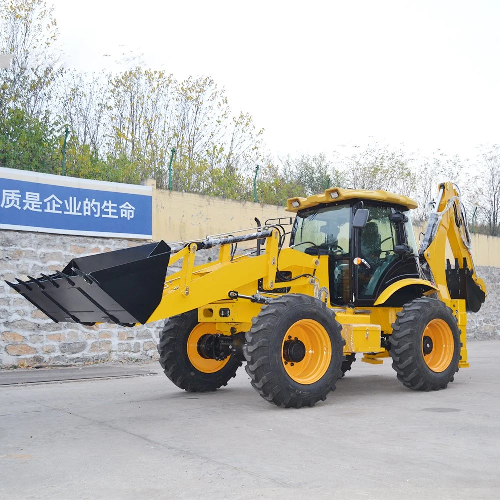 Good Price 4WD Small for Sale 4 in 1 Bucket Multi Function Cheap Backhoe Loader