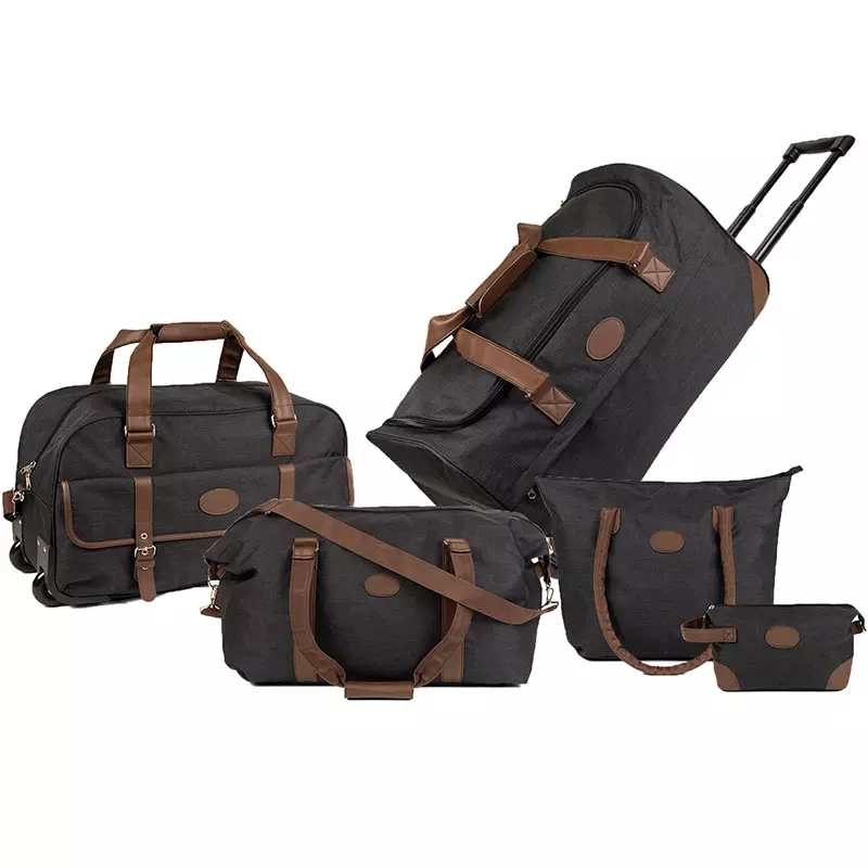 Наиболее дешевым OEM 5PCS поездки тележке багаж сумки маркетинга набор подушек безопасности