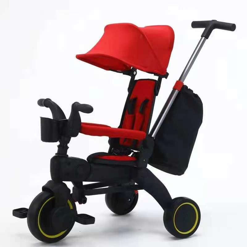 Vélo de bébé tricycle pliable 4 en 1 à poussette Sur Trike pour enfants