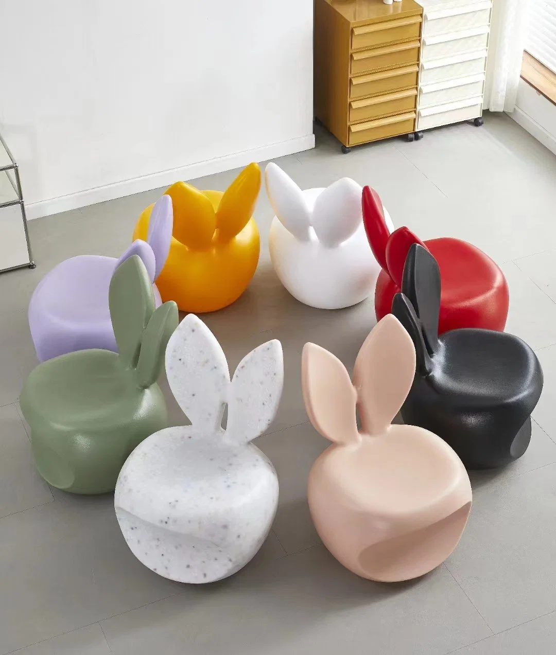 Wholesale/Supplier Modern Furniture Hallway Shoes Changing Stool Children Plastic Chairs with Lights