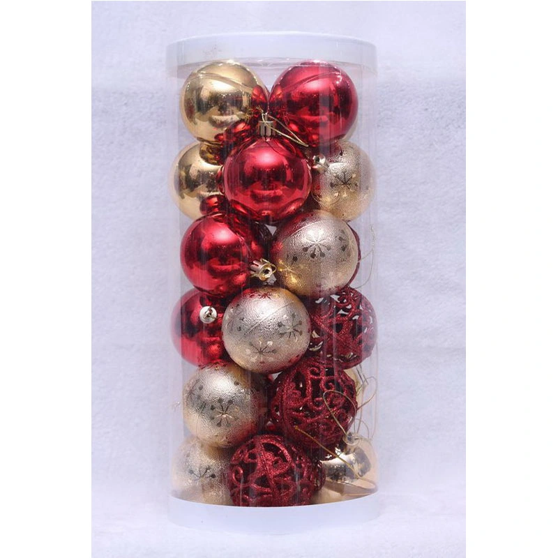 Venda por grosso de Decoração de Natal 6cm Esfera Plástica para a árvore de Natal decoração suspensas