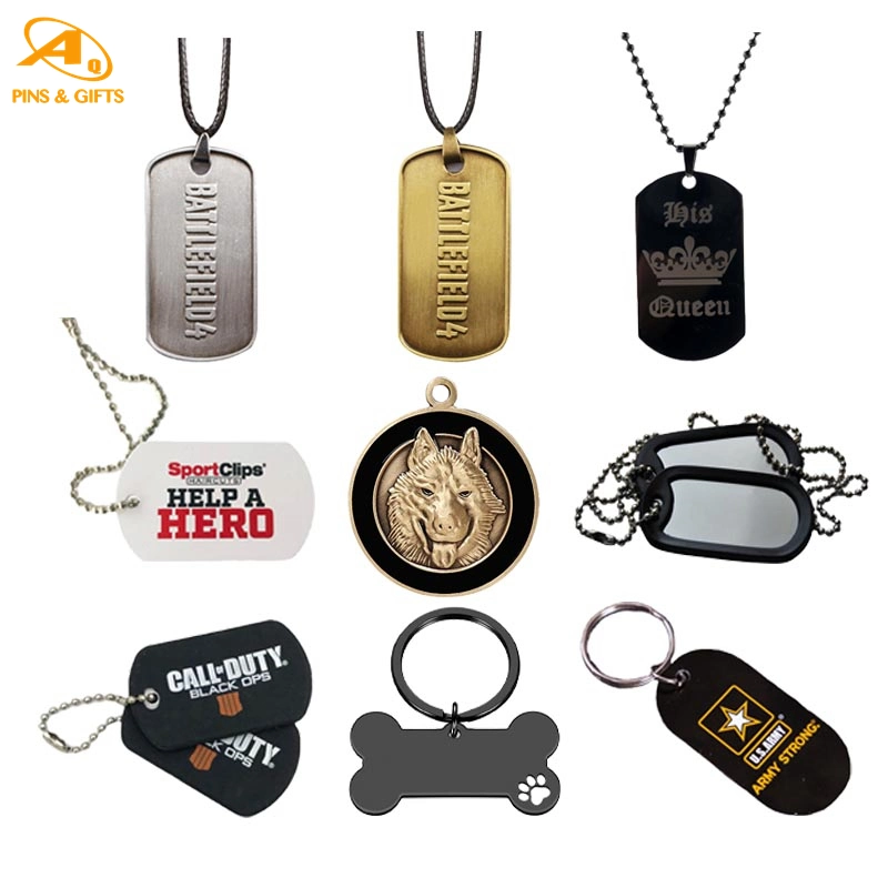 Gay Pride Necklace Wholesale/Supplier Dog Tag Silicone Rubber Ring Stamping Machine Cheap Custom Wolverine Circle Steel Pronted Photo Pet Accessories