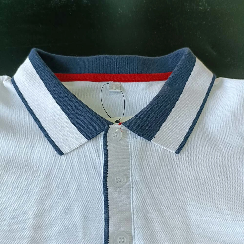 Cotton Pique Fabric Polo Shirts with Good Quality Embroidered Logo