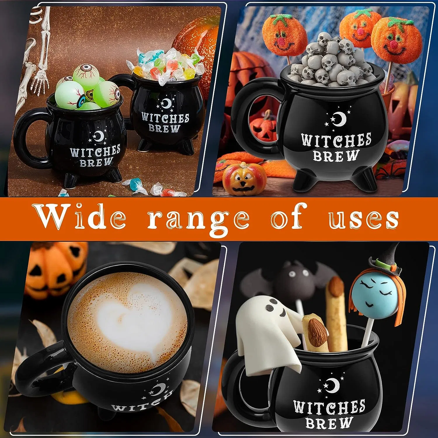 12 أونصة هالوين Witches Brew Cauldron Coffee Mug