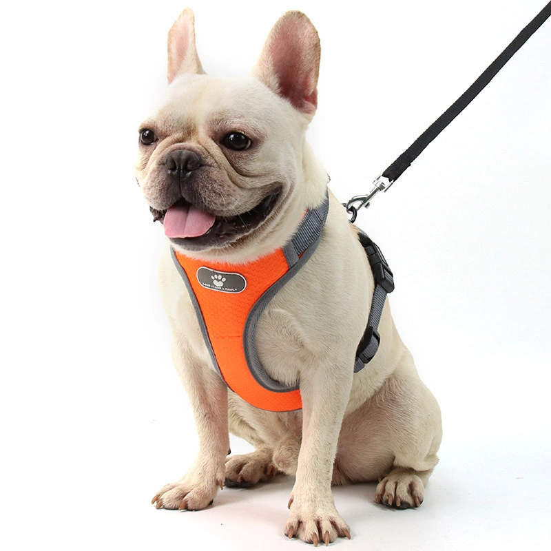 Spot Großhandel Neue Pet Mesh Atmungsaktive Big Dog Brust Harness Hundegeschirr Im Weste-Stil