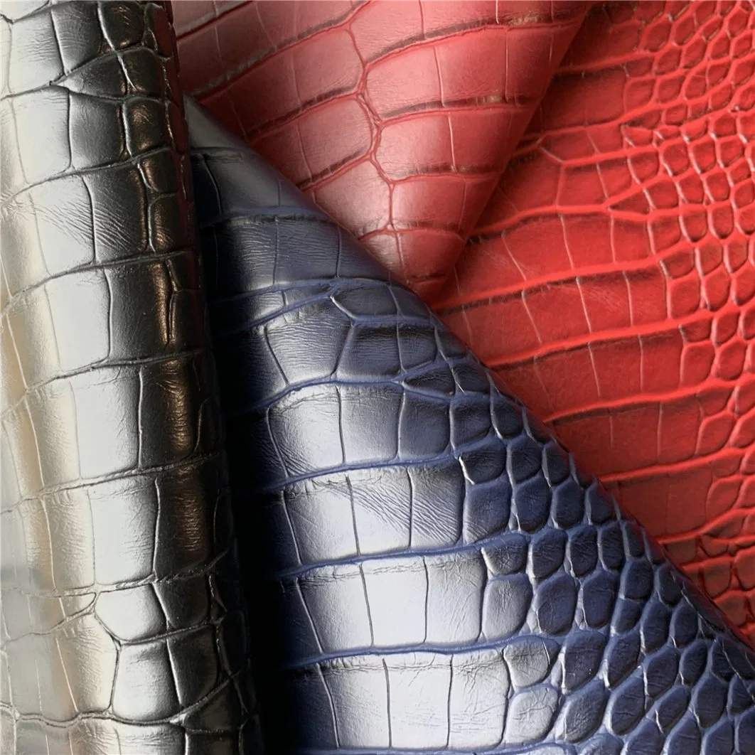 Crocodile PVC Leather High Quality PVC Leather for Bags Tote Car Seat