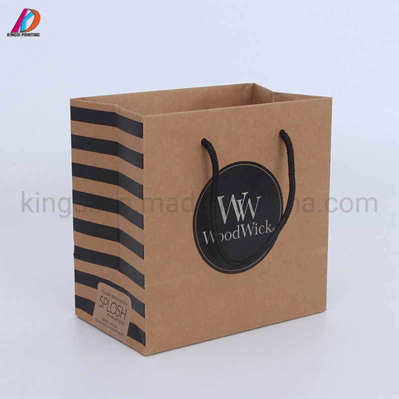 Custom Fashion/Recyclable Brown Kraft Paper Bag with Rope Handle