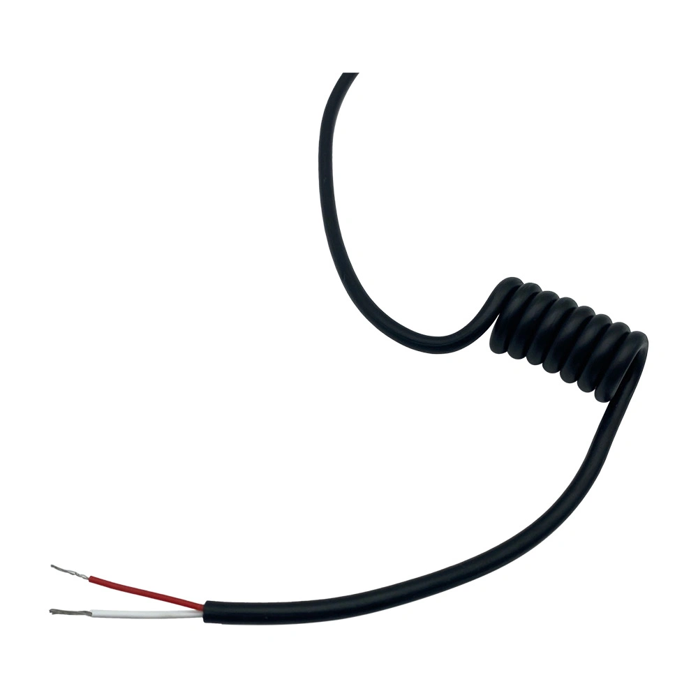 كبل Ethernet ملفوف كهربائي سلكي لولبي ذو أسلاك عزل من البولي يورثان المتلدن بالحرارة (TPU)