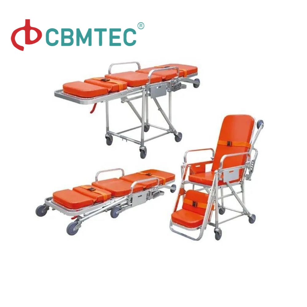 Hot Selling Transport Stretcher Chair Foldable Emergency Ambulance Stretcher Bed for Hospital