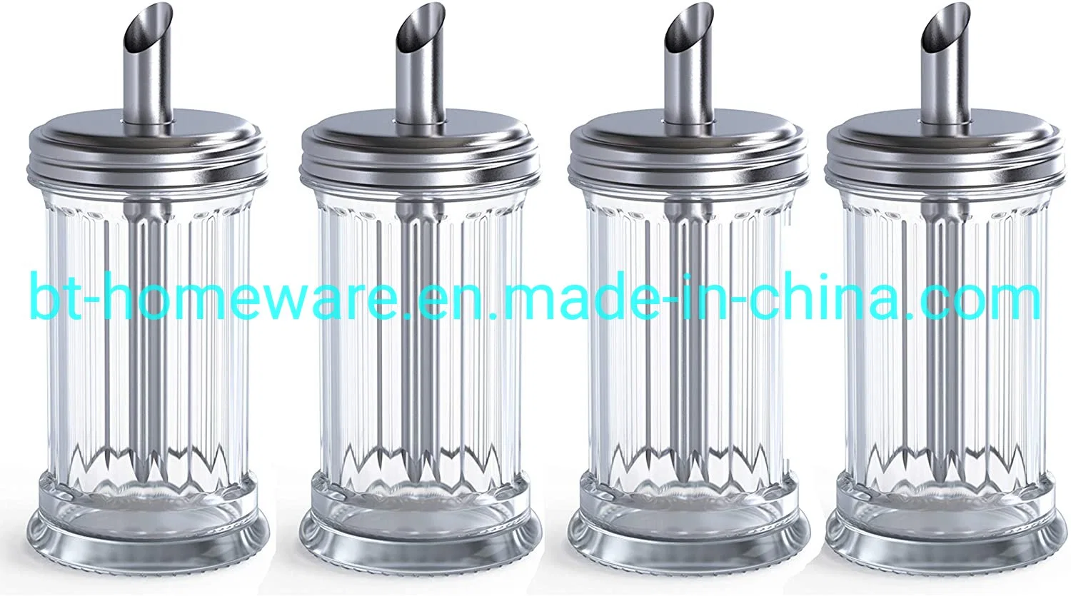 Großhandel/Lieferant 10 Oz Glas Zucker Spender Zucker Glas Zucker Shaker Mit Edelstahlplatte