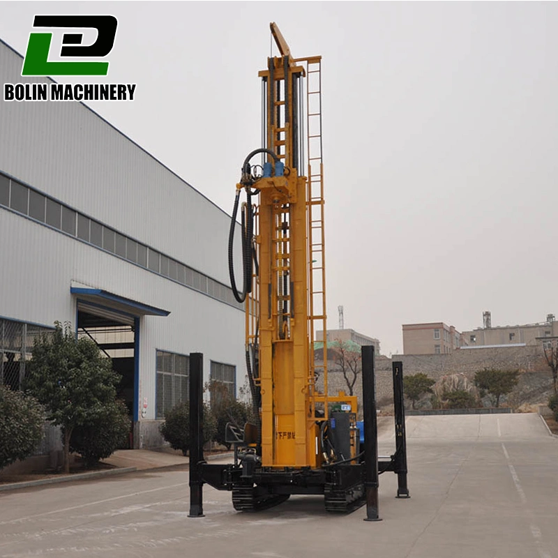 Deep Hydraulic Borehole Water Well Drilling Rig Machine 300 M Top Drive Hydraulic Rotary Drilling 140-325mm Max. 350m