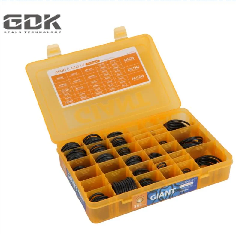 GDK Standard Metric NBR Rubber Seal 383PCS Ex Giant O Ring Kit for Excavator Parts