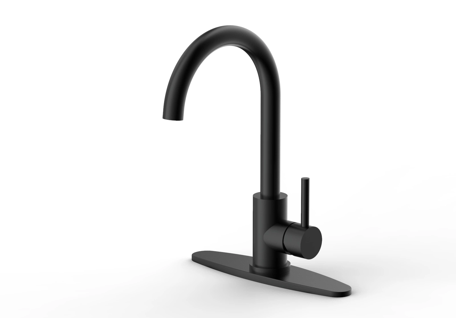 Stainless Steel Matt Black Square 360 Degree Rotatable Basin Tap Kitchen Sink Faucet