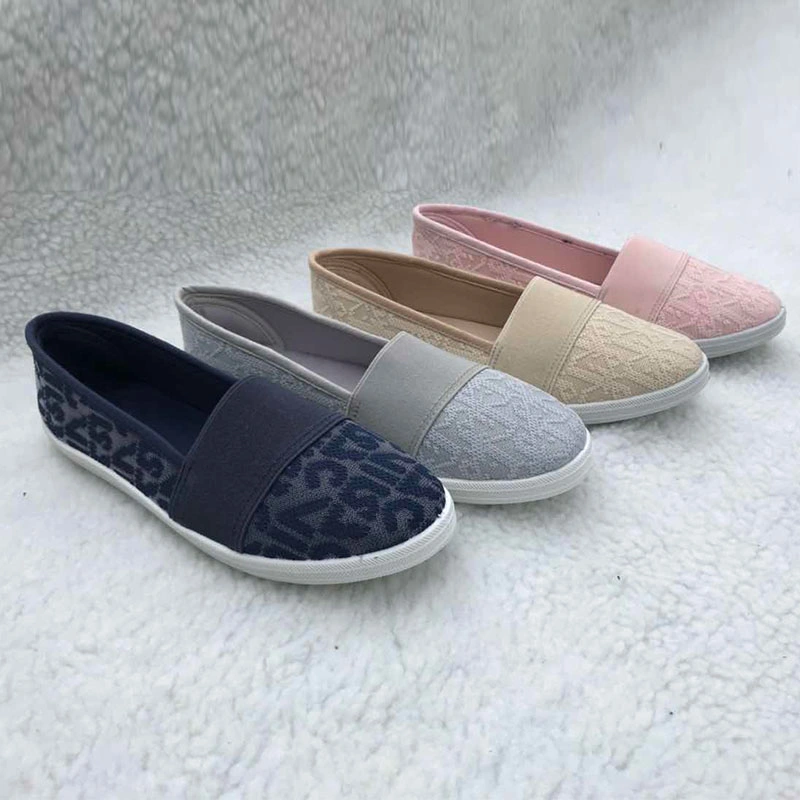 Fashion Summer Beach Elasticated Lady Yarn-Dyed Casual Shoes