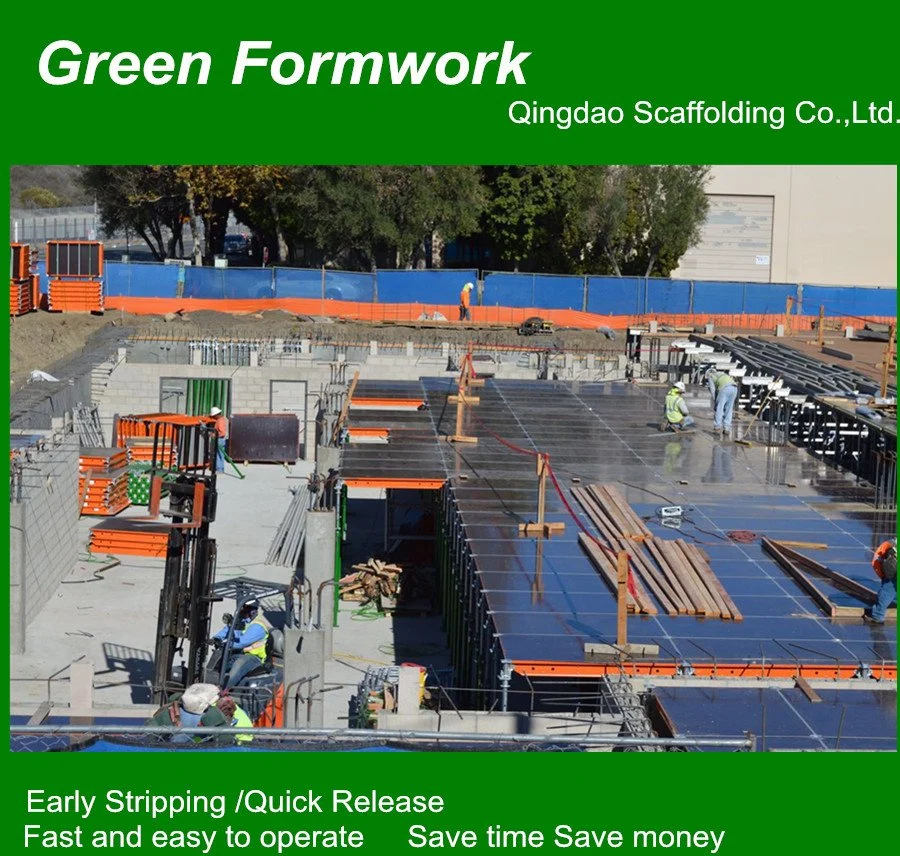 Steel Formwork Used for Concrete Pouring of Building Construction