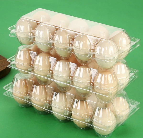 Factory Wholesale Custom 4 6 15 30 Cells PVC Blister Packing Box for Eggs Clear Blister Tray for Eggs