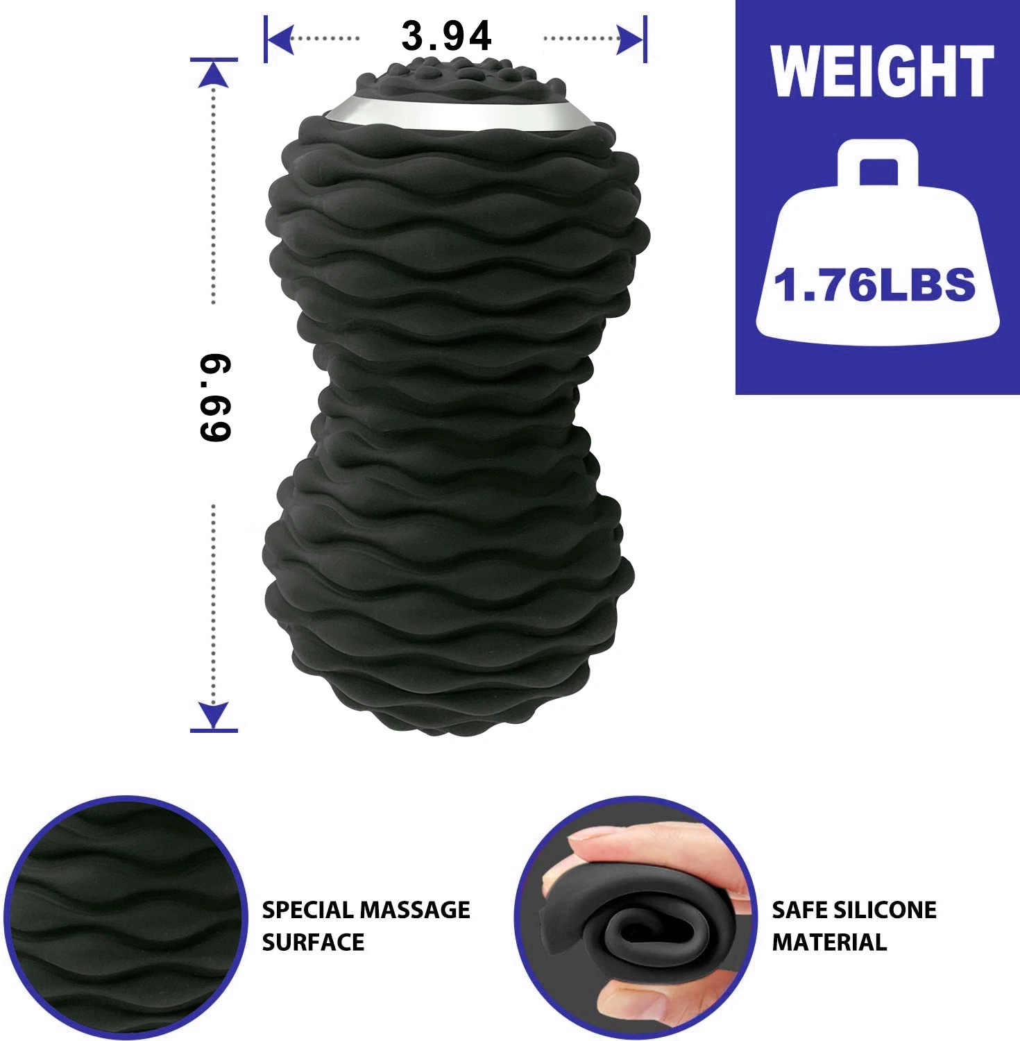 Bola de cacahuete de masaje de velocidad variable de nivel de silicona 4