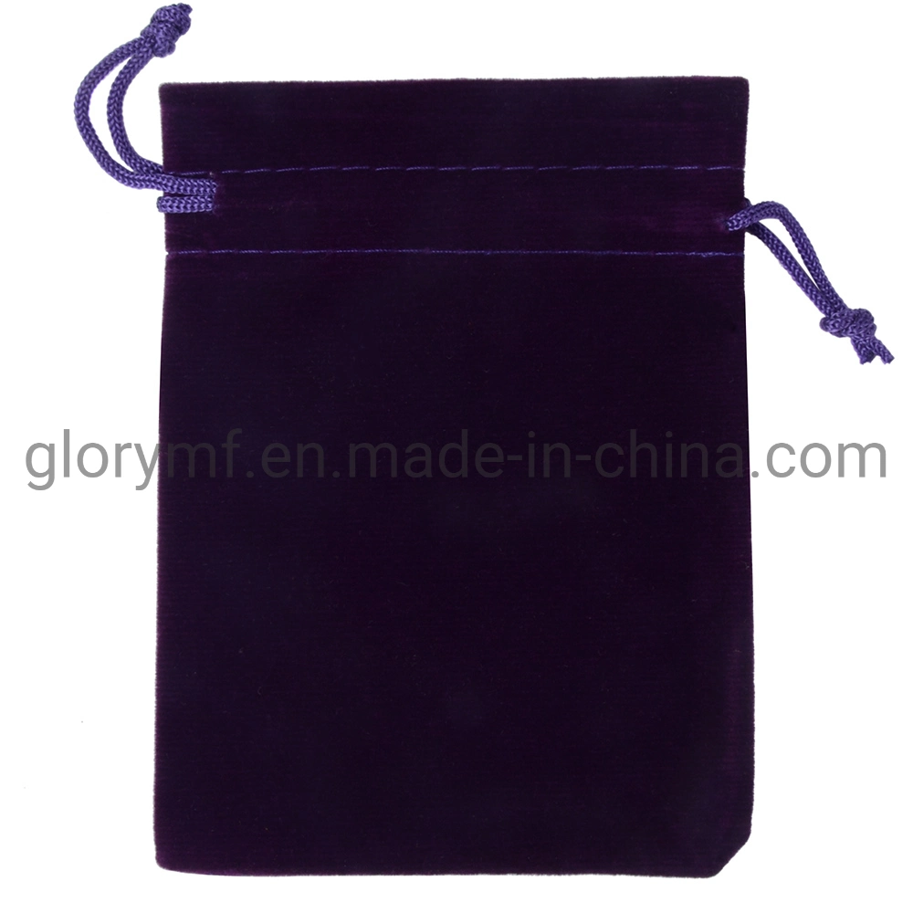 Cordón de terciopelo negro Bolso Bolsa de tela de algodón natural de promoción de cordón de algodón de Cuerda de Terciopelo de la bolsa de dados de la bolsa de cosméticos