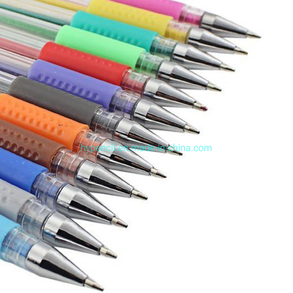 Office School Stationery Art Supplies Set of 12 Gel Pen in PVC Bag